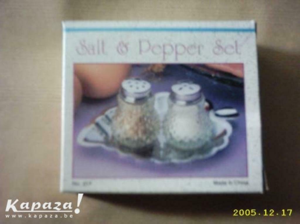 Zout en peper met schaaltje setje, Verzamelen, Ophalen of Verzenden, Nieuw