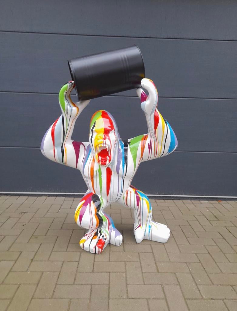 Grande statue décorative en forme de gorille, taille XXL, Enlèvement, Comme neuf, Animal