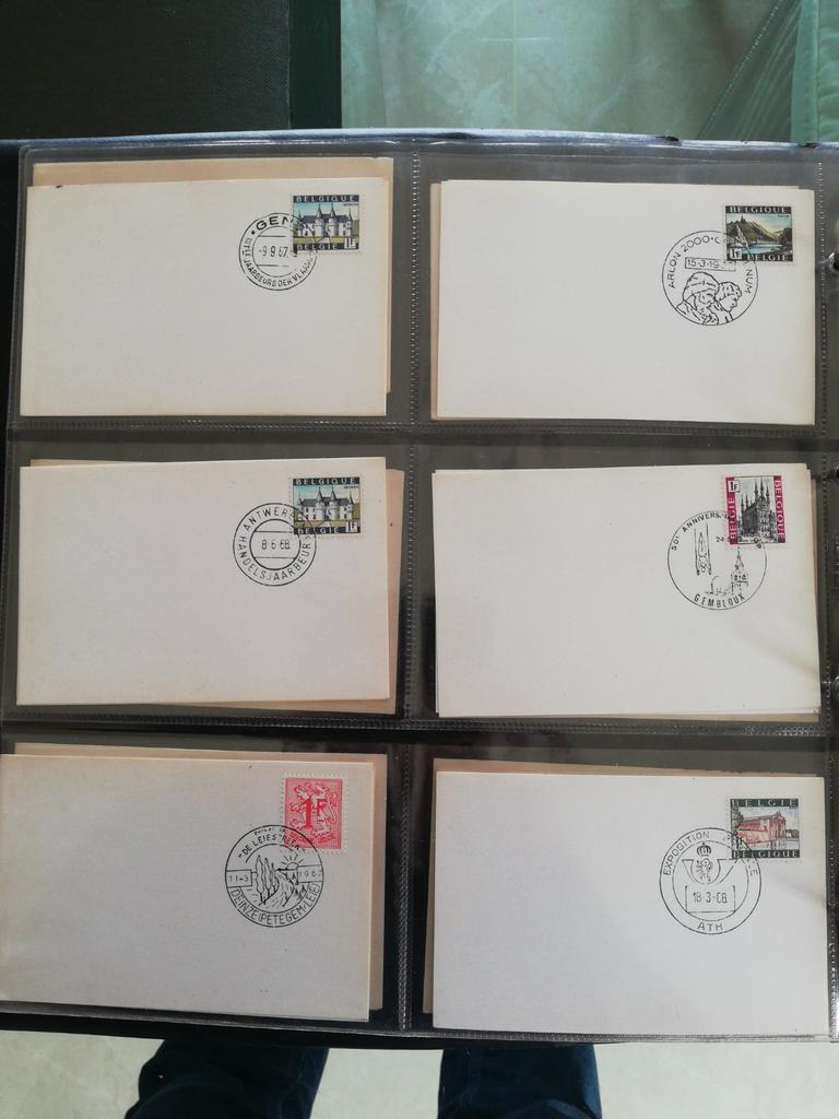 Collection de cachets et de timbres sur la carte, Timbres & Monnaies, Lettres & Enveloppes | Étranger, Envoi