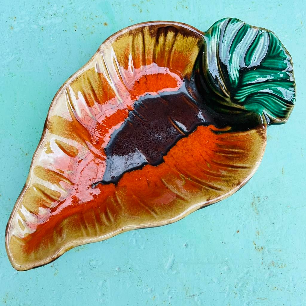 Schaal in keramiek wortel barbotine Vallauris (?), Ophalen of Verzenden