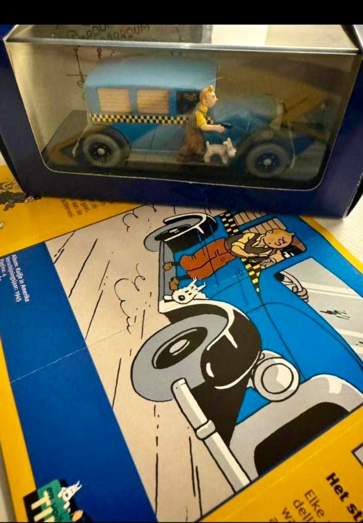 Kuifje auto 1:43 de checker taxi uit kuifje in amerika, Verzamelen, Ophalen of Verzenden, Kuifje, Zo goed als nieuw