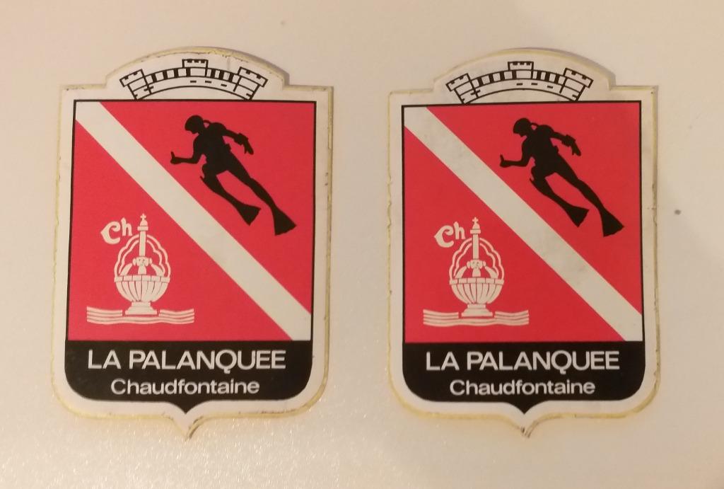 DEUX AUTOCOLANTS ANCIENS LA PALANQUEE CHAUDFONTAINE, Enlèvement ou Envoi, Comme neuf