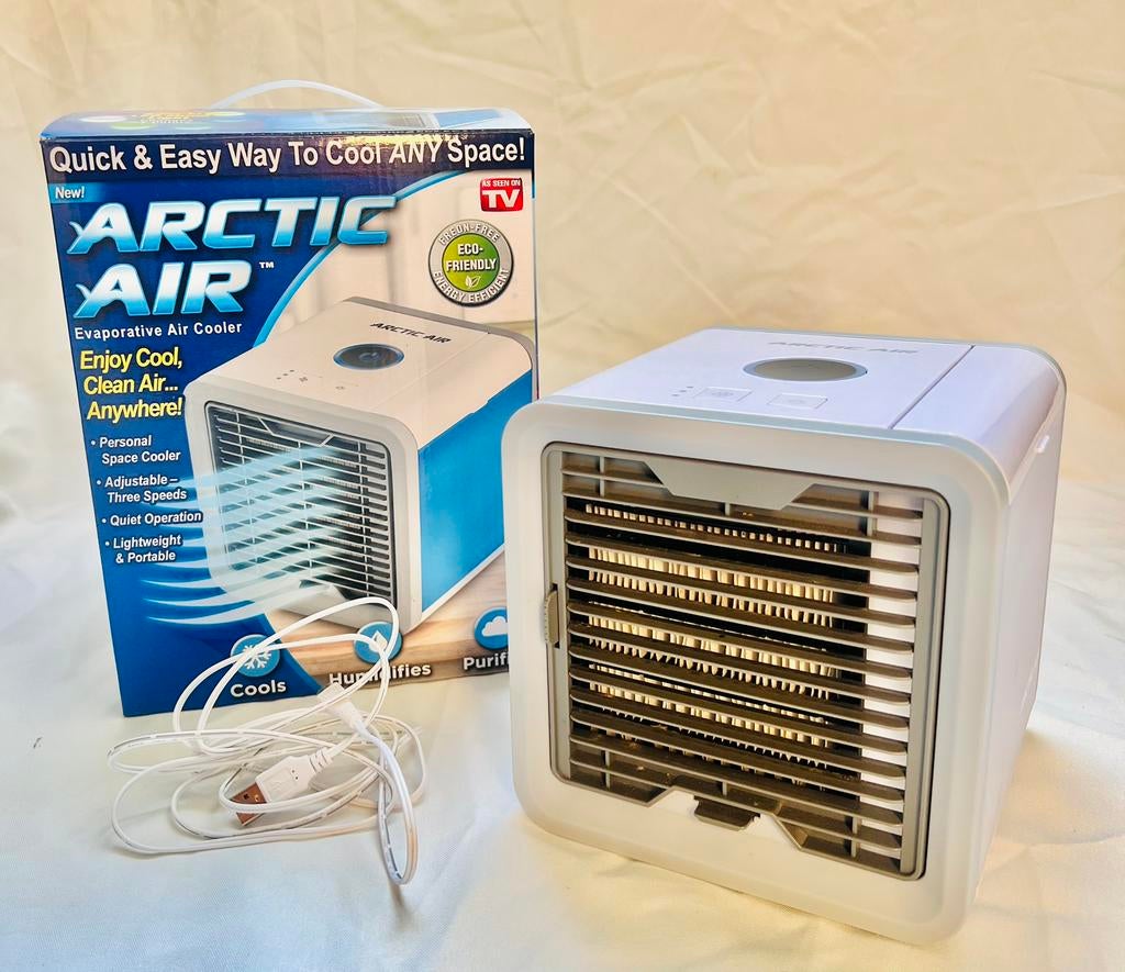 Arctic Air mini airco – met LED & waterreservoir, Elektronische apparatuur, Airco's, Zo goed als nieuw, Ophalen of Verzenden