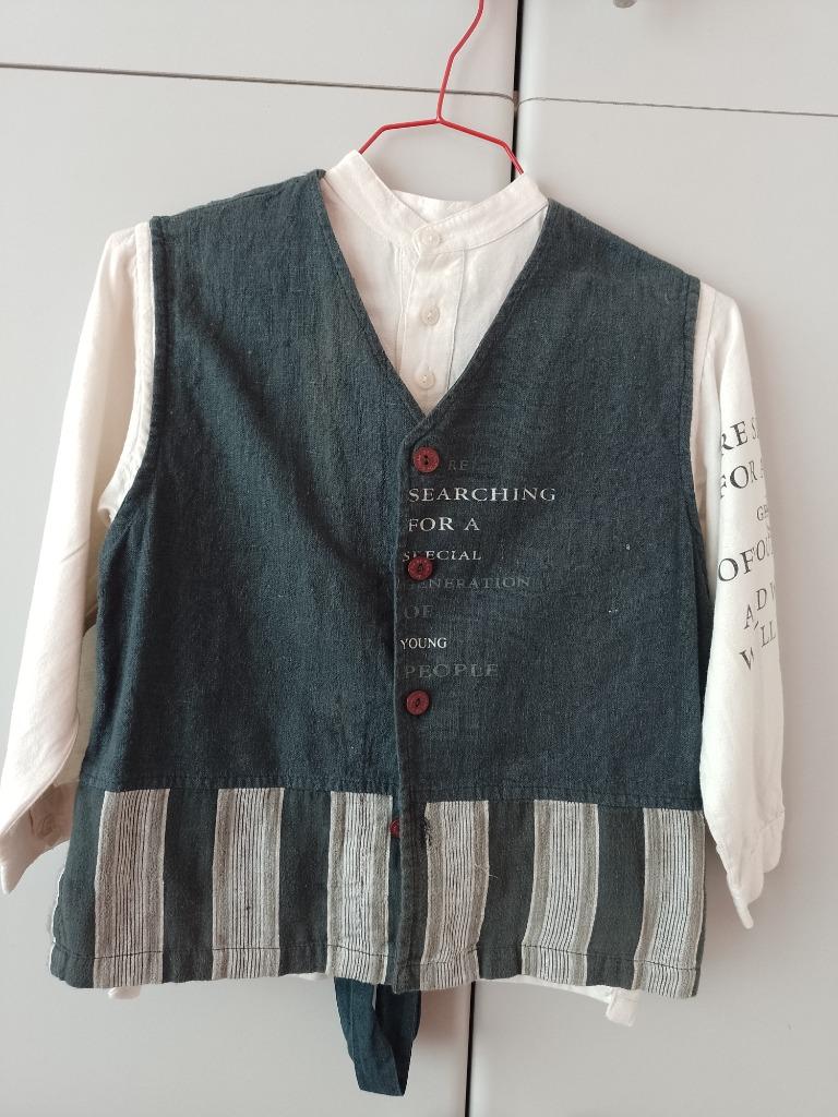 3-delig ensemble Folieke voor eerste communie, Kinderen en Baby's, Kinderkleding | Maat 128, Ophalen, Zo goed als nieuw, Jongen