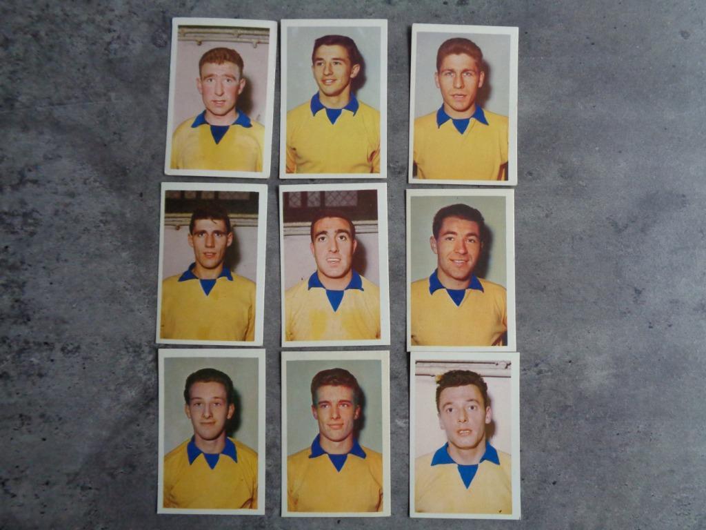 MAPLE LEAF CHEWING GUM VOETBAL KAARTEN ANNO 1963 9x UNION, Verzenden