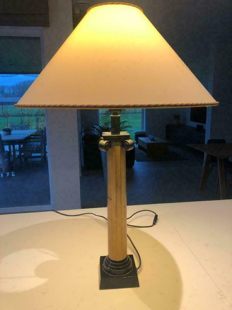 lampadair met massieve voet in bladgoud, Huis en Inrichting, Ophalen, Gebruikt, Overige materialen