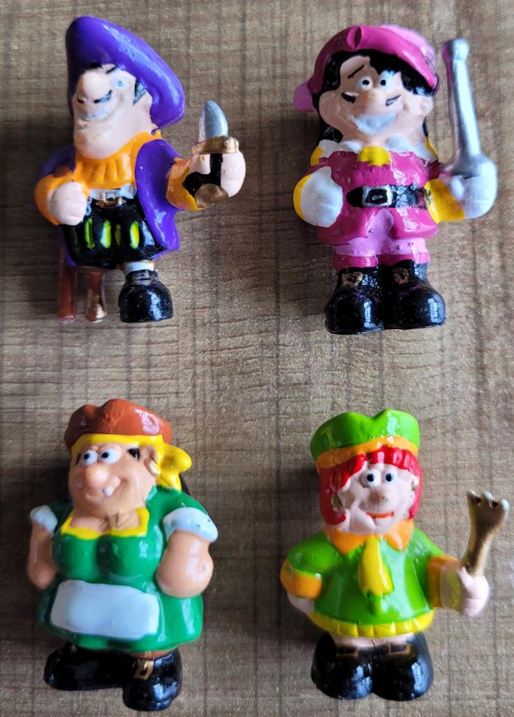 4 miniatuur piraten, Verzamelen, Poppetjes en Figuurtjes, Ophalen of Verzenden, Gebruikt