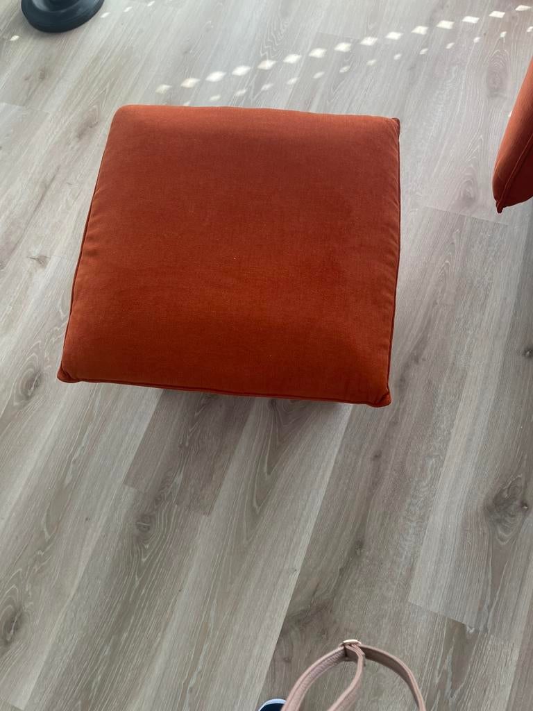 Zeteltje en voetbank, Huis en Inrichting, Fauteuils, Ophalen, Zo goed als nieuw