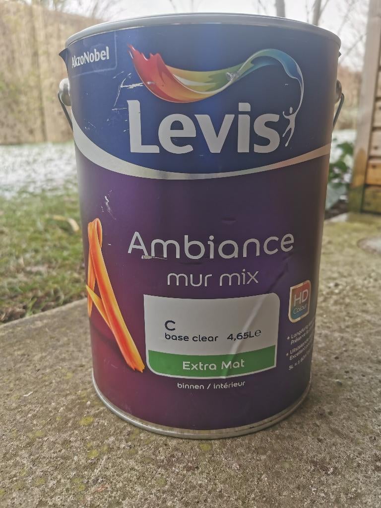 Levis verf 5L antraciet, Doe-het-zelf en Bouw, Verf, Beits en Lak, Nieuw, Verf, 5 tot 10 liter, Overige kleuren, Ophalen