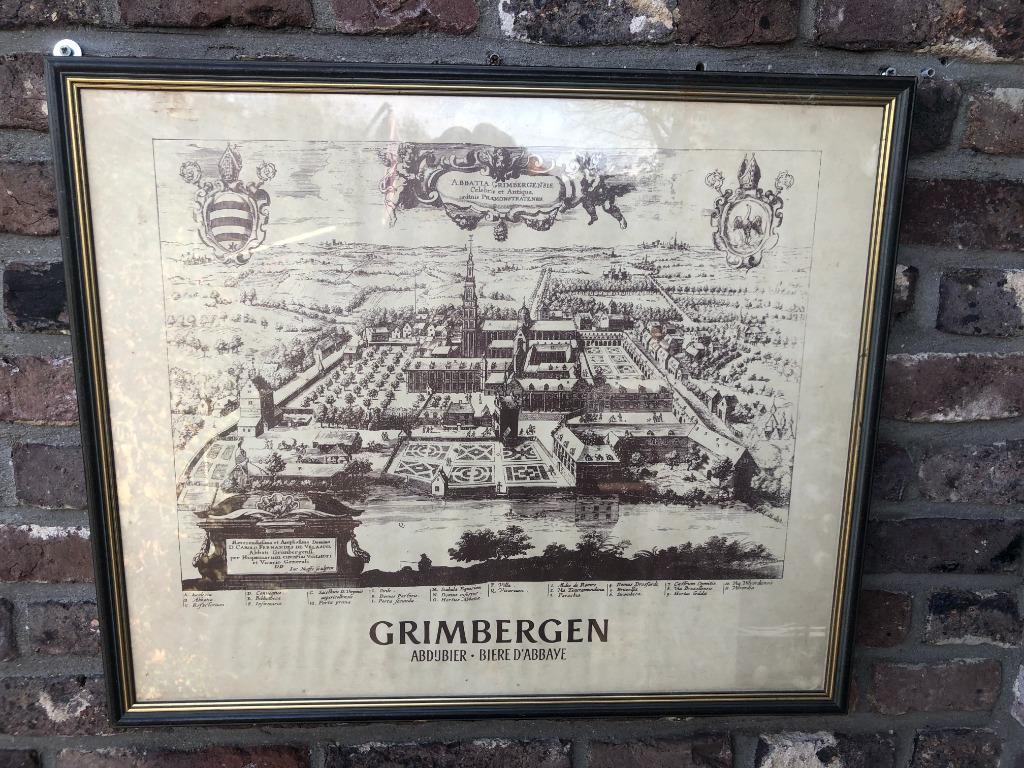 grimbergen abdijbier reclame-kader, Verzamelen, Ophalen, Gebruikt, Reclamebord, Plaat of Schild, Overige merken