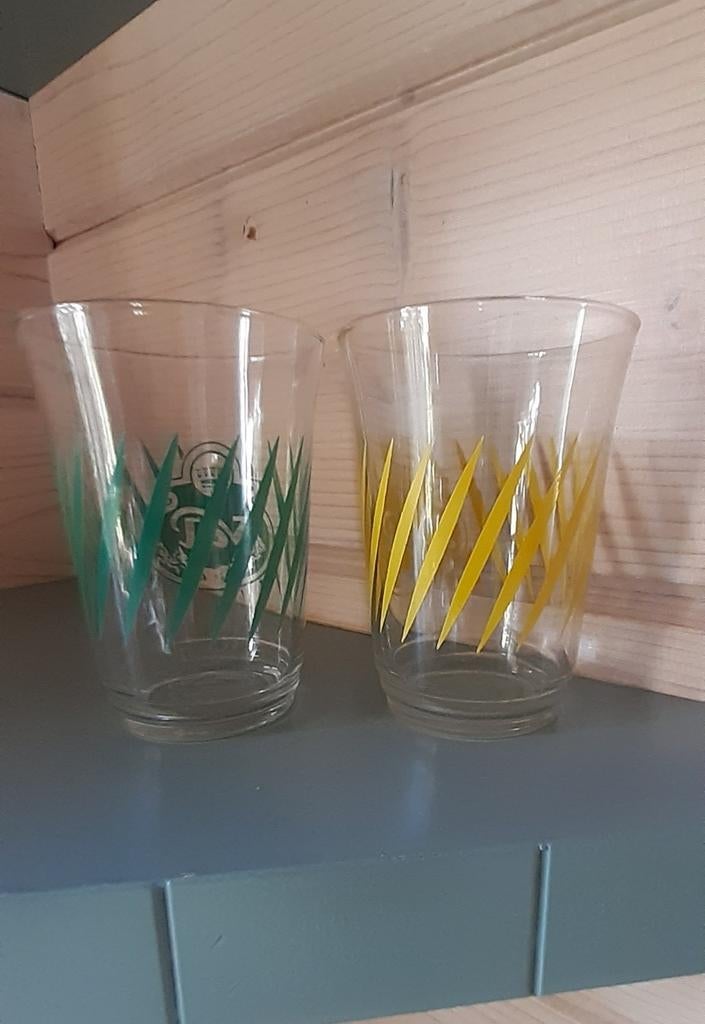 VAL vintage retro glazen - drinkglazen, Verzamelen, Ophalen of Verzenden, Zo goed als nieuw