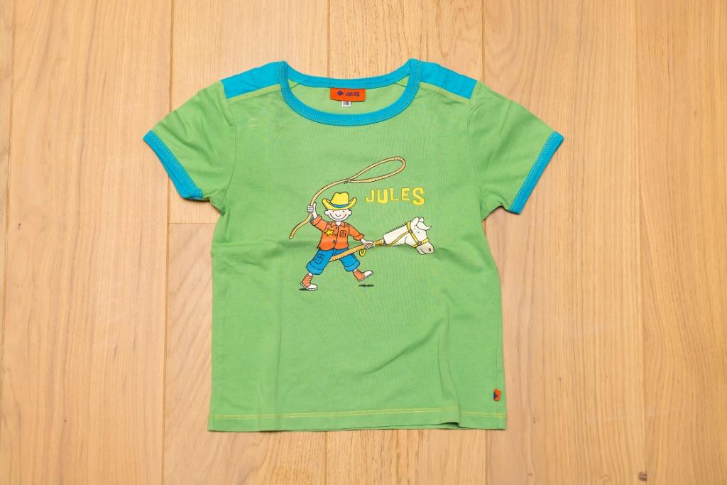 Groene T-shirt Jules, maat 116, Gebruikt, Ophalen of Verzenden, Shirt of Longsleeve, Jongen
