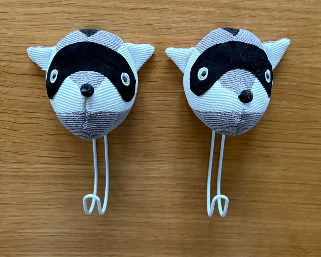 Lot de 2 crochets Raton laveur - 7€, Enlèvement ou Envoi, Comme neuf, Portemanteau