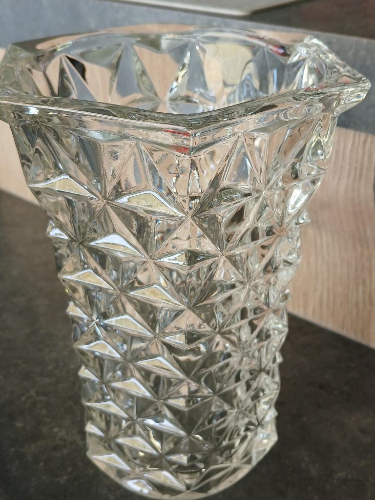 Joli vase., Enlèvement ou Envoi, Comme neuf, Verre, Moins de 50 cm