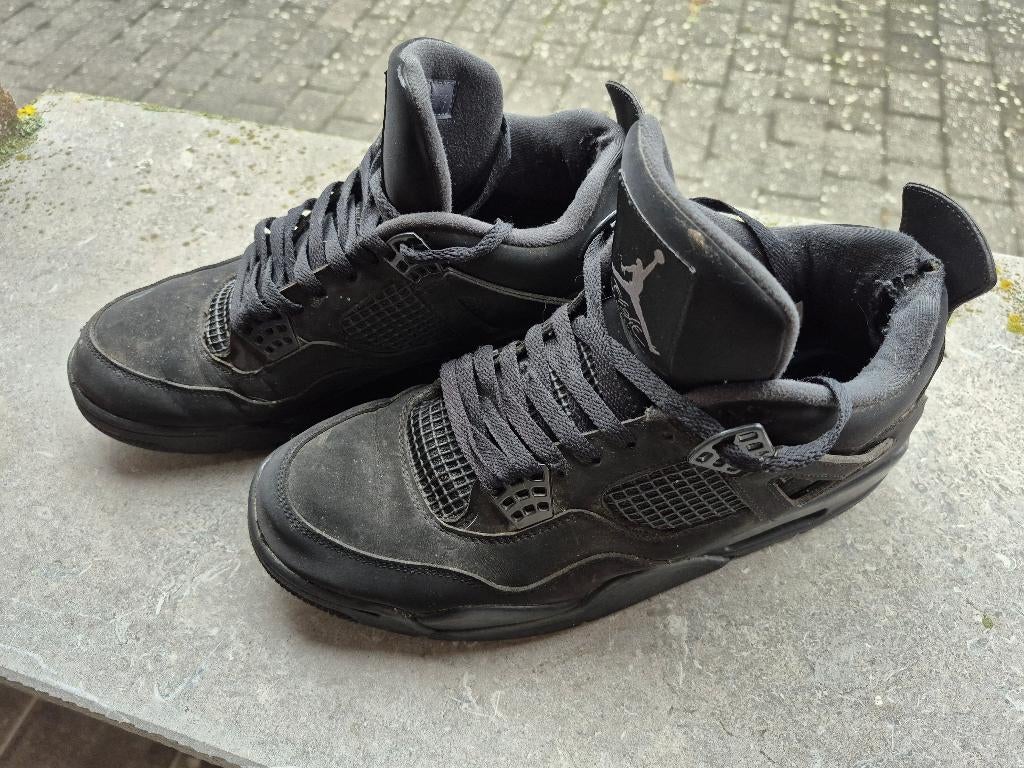 Nike air Jordan 4 retro black cat maat 45, Ophalen, Zwart, Nike, Sneakers