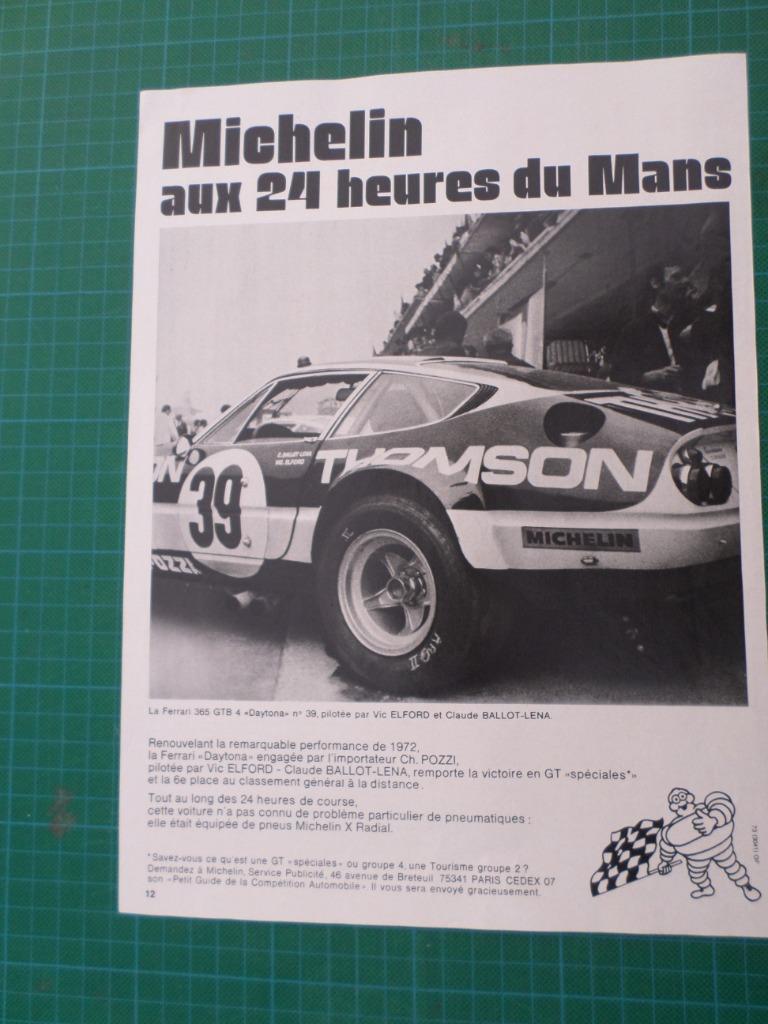 Michelin pneus - publicité papier - 1973, Ophalen of Verzenden, Gebruikt, Overige typen