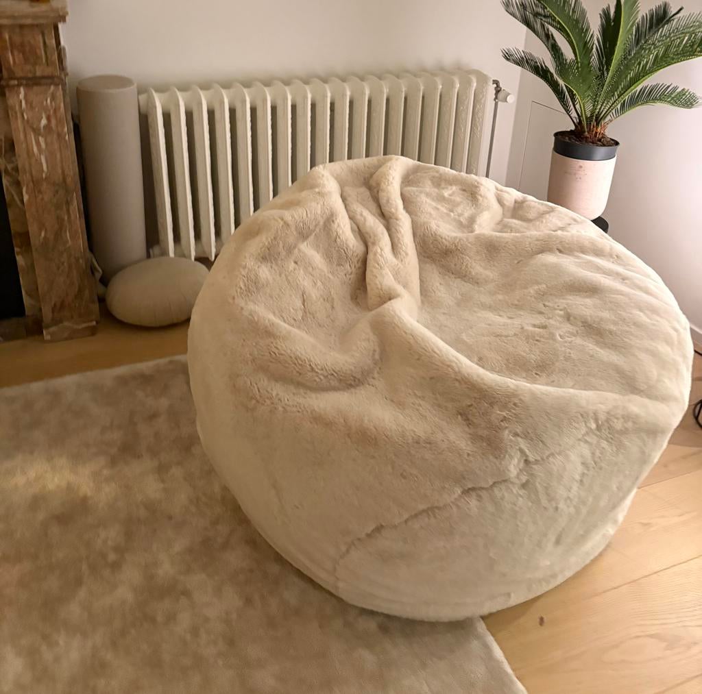 Vetsak Large — Crème en peluche (n'est plus disponible), Maison & Meubles, Fauteuils, Neuf, Tissus, 125 cm ou plus, 75 à 100 cm