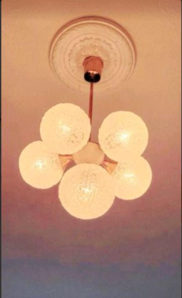 vintage Kaiser sputnik plafondlamp Mid-Century, Enlèvement ou Envoi, Maison et Meubles