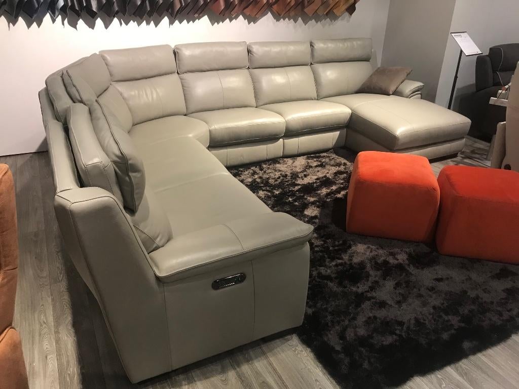 Grote stockverkoop partij hoekbanken en salons leder en stof, Ophalen, Nieuw, Leer