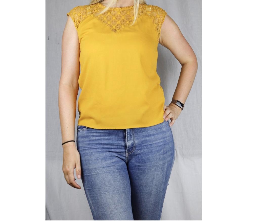 Okergeel tshirt van Kilky - Maat medium, Envoi, Jaune