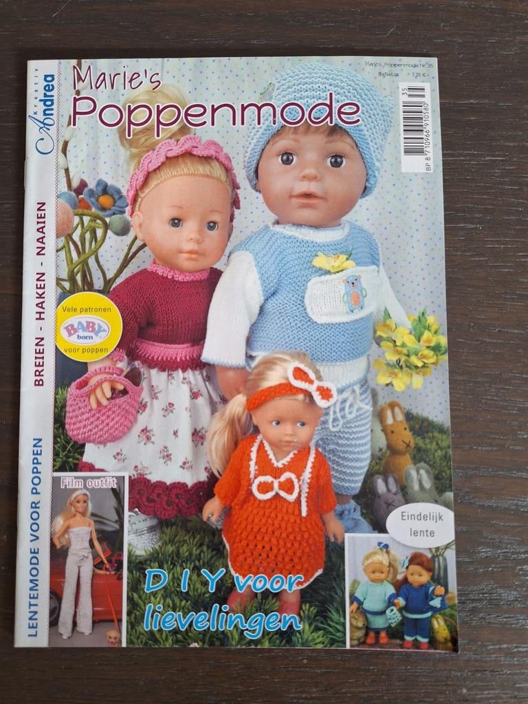 Tijdschriftje Marie's poppenmode nr 35 NIEUW, Enlèvement ou Envoi, Neuf, Tricot ou Crochet, Patron ou Livre
