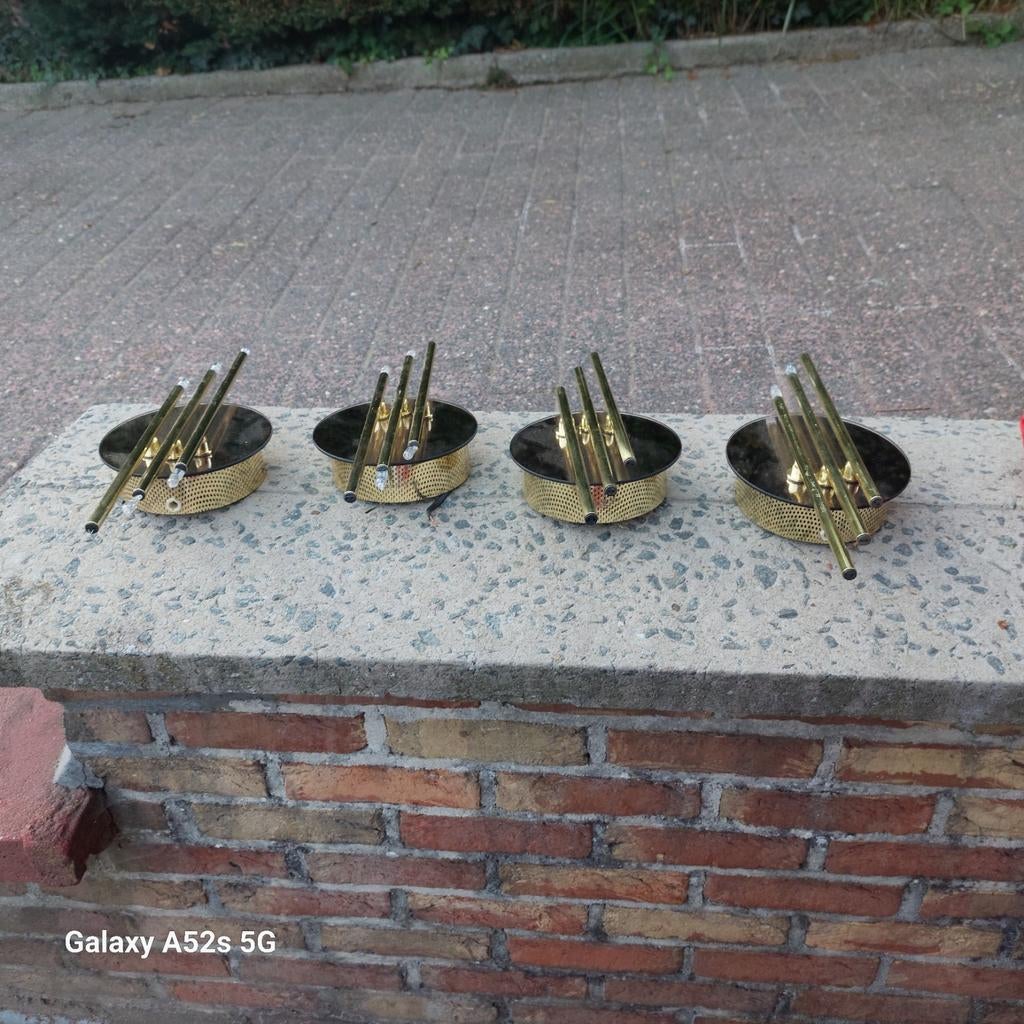 4 glas  massive wall lights prijs voor de 4 laatste maand, Ophalen, Glas
