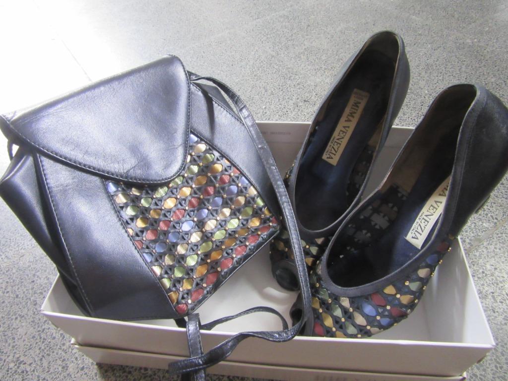 schoenen+tasje, Ophalen, Gebruikt, Blauw, Schoudertasje