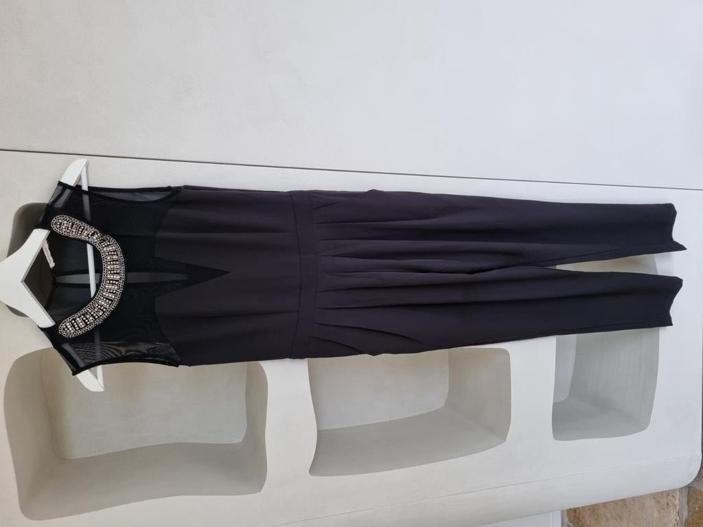 Feestelijke zwarte jumpsuit Drôle de copine S, Kleding | Dames, Jumpsuits, Zo goed als nieuw, Maat 36 (S), Zwart, Ophalen of Verzenden