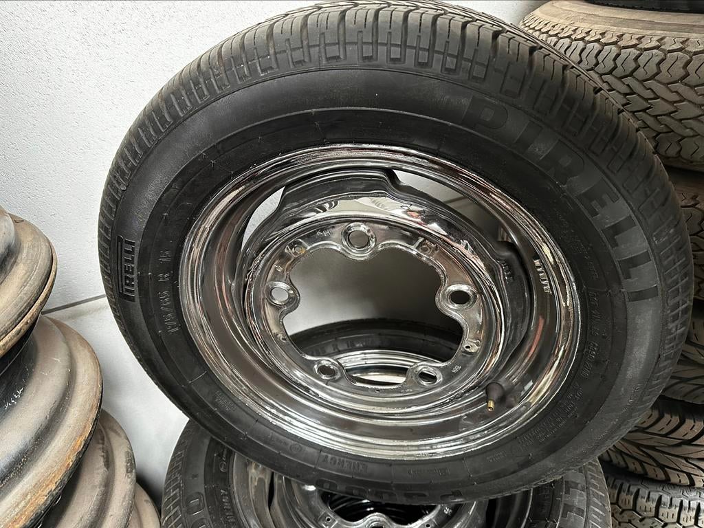 Set originele 15” velgen voor Porsche 356 or vw pre’67, Ophalen, Velg(en)
