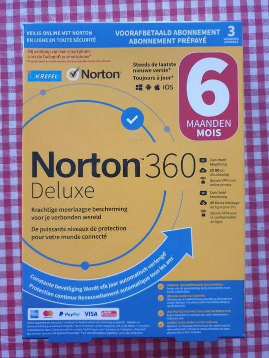 Norton 360 Deluxe - Abonnement 6 mois, Computers en Software, Antivirus- en Beveiligingssoftware, Ophalen of Verzenden, Nieuw