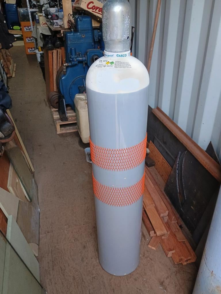 Gasco zuurstoffles 40 liter, Ophalen