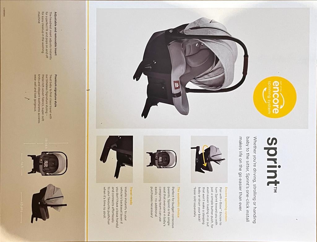 Joie "Sprint Autostoel Carbon", Overige merken, Nieuw, Ophalen of Verzenden, Isofix
