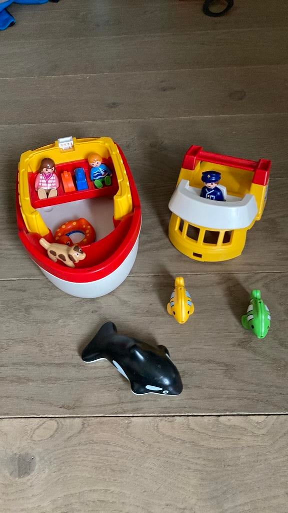 Playmobil 123 meeneemboot, Ophalen, Zo goed als nieuw, Complete set