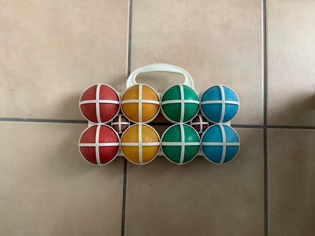 Gekleurde petanquebollen, Ophalen, Zo goed als nieuw