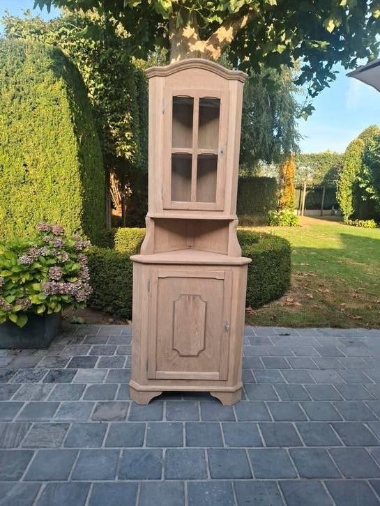 Massief eiken hoekkast. Geluchtgomd., Ophalen of Verzenden