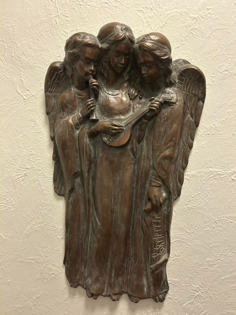Bronzen wand-reliëf - Helmut Bourger  1982, origineel, Antiek en Kunst, Antiek | Brons en Koper, Ophalen, Brons
