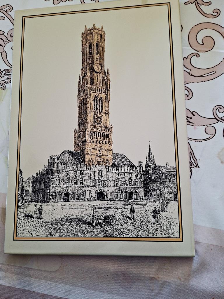 Belfort  Brugge belgisch emaillerie bord, Ophalen of Verzenden, Zo goed als nieuw, Overige typen