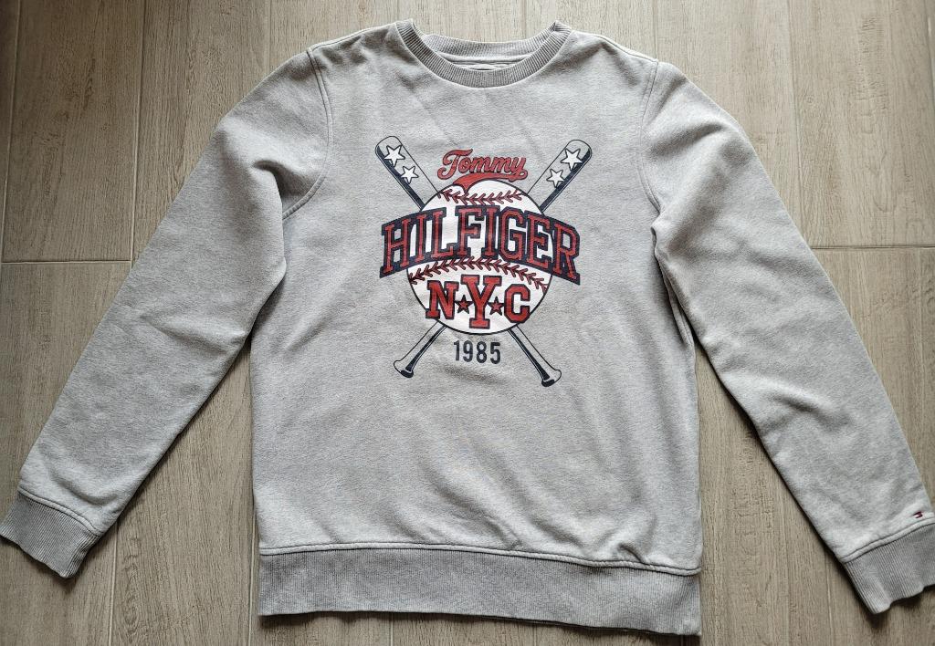 Pull gris - Tommy Hilfiger - taille 176 (comme NEUF), Garçon, Enlèvement ou Envoi, Pull ou Veste, Comme neuf