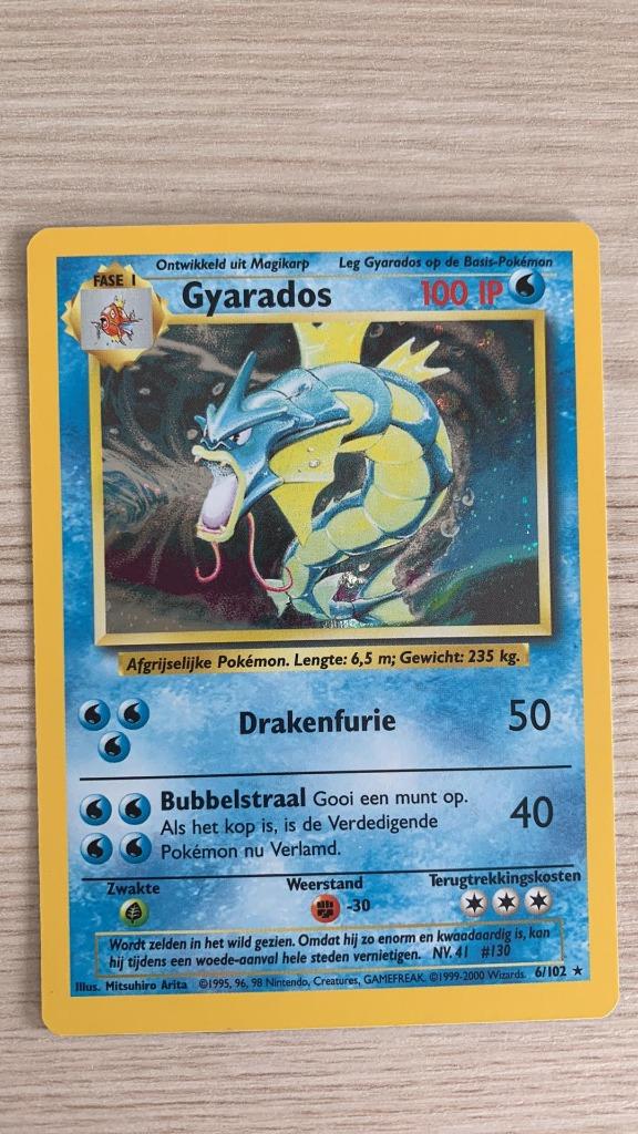 Gyarados holo Base Set 6/102 Nederlands, Enlèvement ou Envoi, Foil