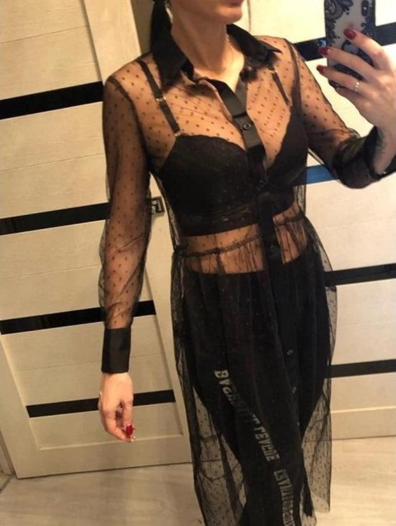 Prachtige mooie feestelijke transparante zwarte bloes, Kleding | Dames, ANDERE, Ophalen of Verzenden, Zwart
