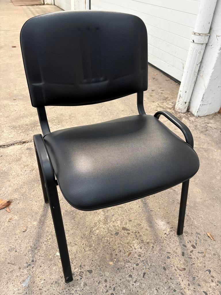 Set Kantoorstoelen met Armleuningen – Zwart – Goede Staat, Huis en Inrichting, Stoelen, Ophalen, Zo goed als nieuw, Zwart