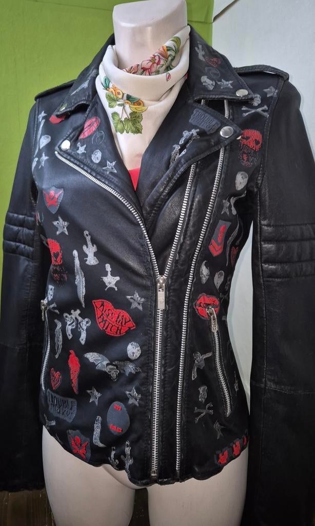 Veste en cuir perfecto Goosecraft taille S, Enlèvement ou Envoi, Comme neuf, Taille 36 (S), Manteau