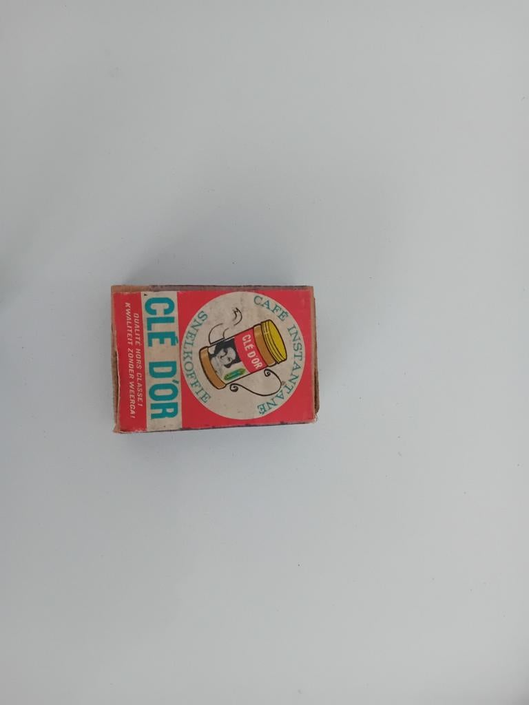 Oud houten vintage luciferdoosje Cle D'or café koffie, Enlèvement ou Envoi, Comme neuf