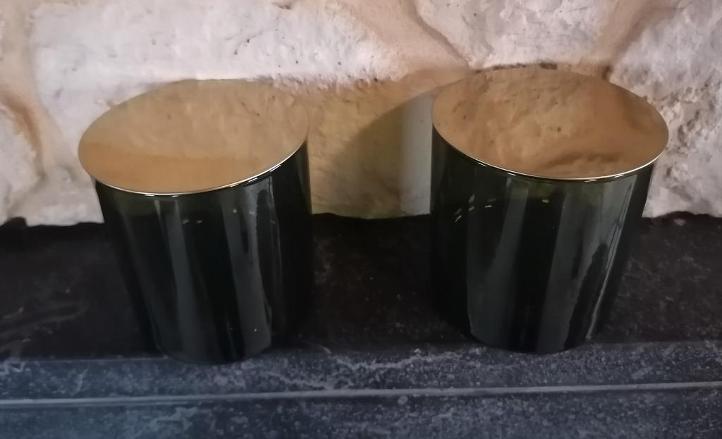 Différents bougeoirs en terre cuite ou en verre., Moins de 25 cm, Enlèvement ou Envoi, Comme neuf, Bleu