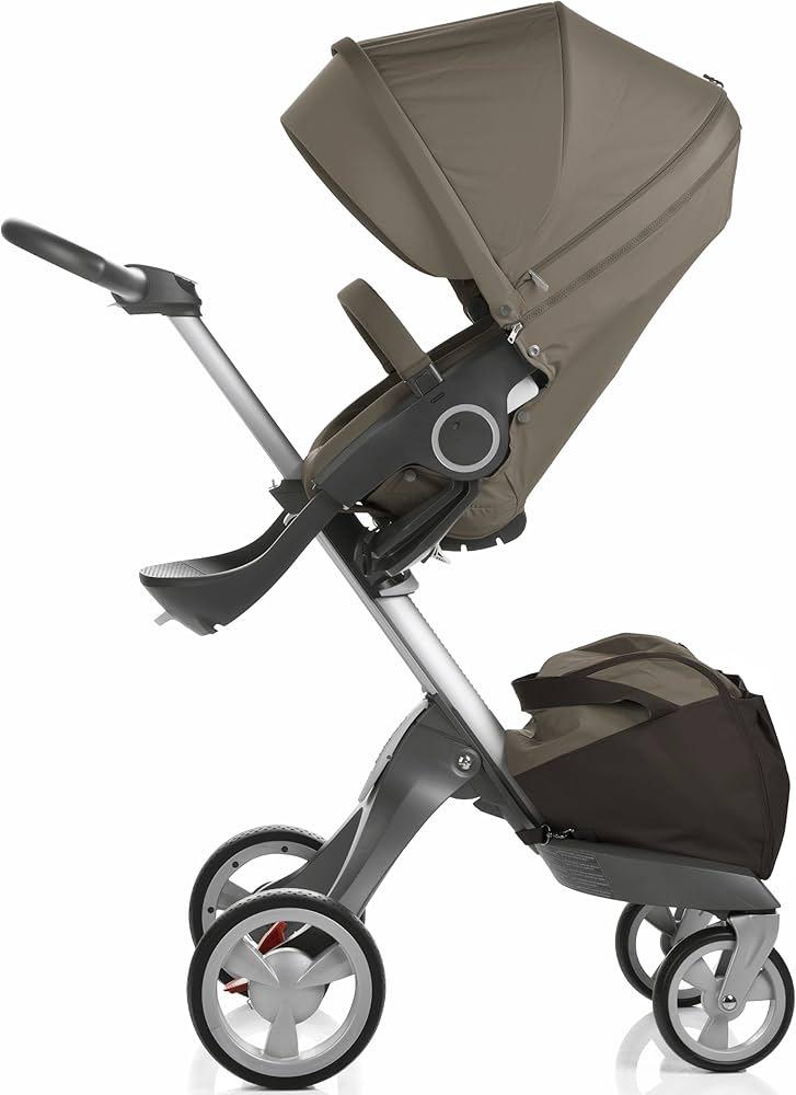 STOKKE Buggy 3 in 1 Type Xplory V4 Bruin met extra’s, Kinderen en Baby's, Gebruikt, Combiwagen, Met reiswieg, Ophalen