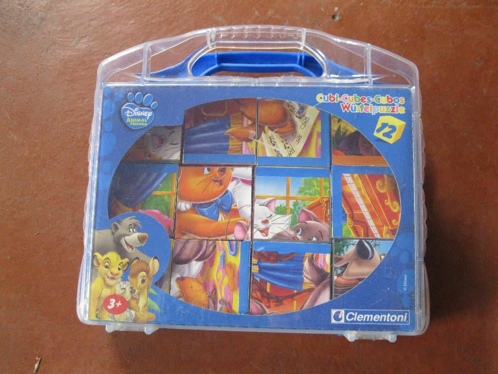 Puzzle 12 cubes Disney, Enlèvement ou Envoi, 10 à 50 pièces, Utilisé, 2 à 4 ans