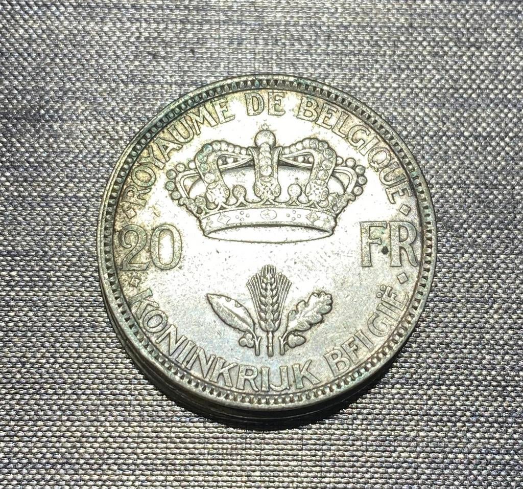 20 Frank 1935 Leopold 3 (set van 3), Setje, Zilver, Ophalen of Verzenden, Zilver