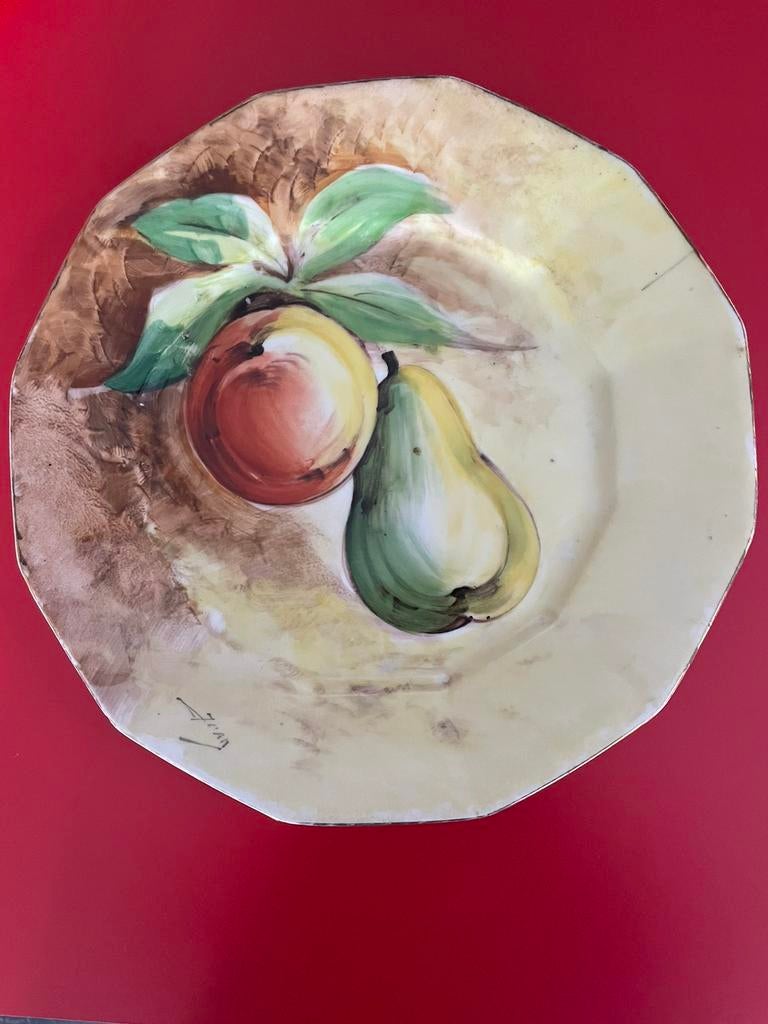 Bordjes handgeschilderd Limoges, Ophalen of Verzenden