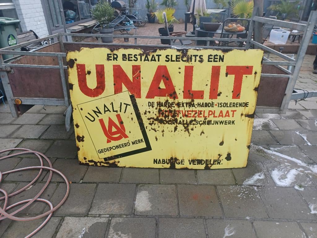 2026020: Emaille bord Unalit, Ophalen