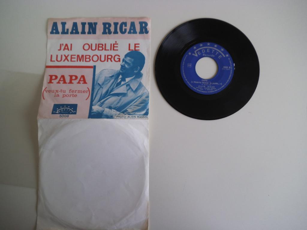 7" Alain Ricar J'ai oublié le Luxembourg, CD & DVD, Vinyles Singles, Utilisé, Enlèvement ou Envoi